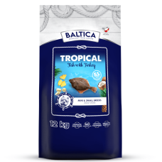 BALTICA Tropical Fish with Turkey Adult – ryby, indyk i owoce tropikalne dla psów ras średnich i dużych 12 kg